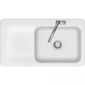  SYSTEMCERAM szintbe építhető mosogató Juna 90 F 876 x 486 mmtálca bal Polar