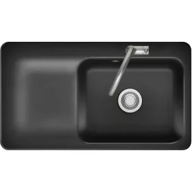   SYSTEMCERAM szintbe építhető mosogató Juna 90 F 876 x 486 mmtálca ba Nero