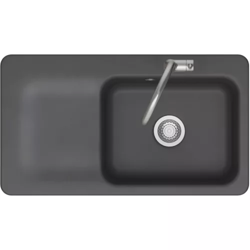 SYSTEMCERAM szintbe építhető mosogató Juna 90 F 876 x 486 mmtálca bal pala