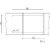 SYSTEMCERAM szintbe építhető mosogató Juna 90 F 876 x 486 mmtálca bal pala