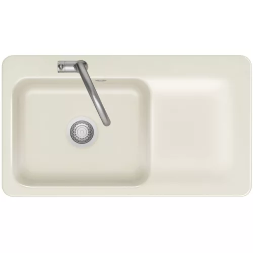 SYSTEMCERAM szintbe építhető mosogató Juna 90 F 876 x 486mm tálca jobb Magnolie