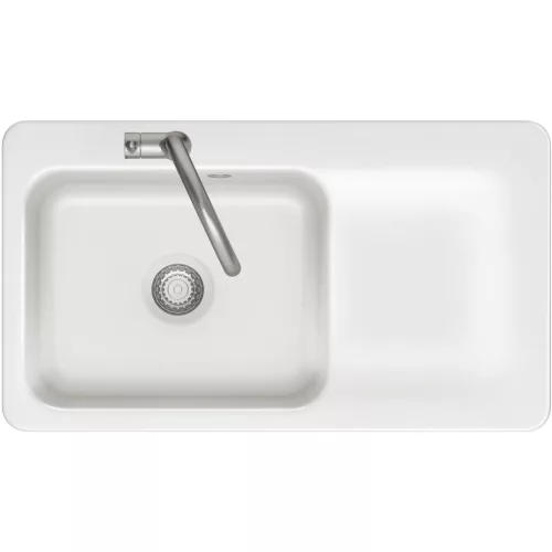 SYSTEMCERAM szintbe építhető mosogató Juna 90 F 876 x 486 mmtálca jobbGrönland