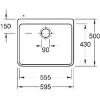 VILLEROY & BOCH mosogató 6360.01.R1 595 x 500 x 200 mm fehér alpesi színben