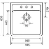 VILLEROY & BOCH mosogató 632061R7 595 mm Pure Black