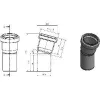 Könyök lefolyócsőhöz DN 40 mm15°