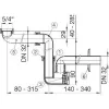 SOLIDO 5/4 x 32 mm helytakarékos bútorszifon HL137N/30