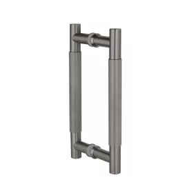   Knurled Door pull STERK 1770 BS PVD - Basalt colored PVD coating - Two-sided