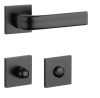 STILE JENA Quadrat Q SLIM 7MM SCHWARZ Schwarzes WC