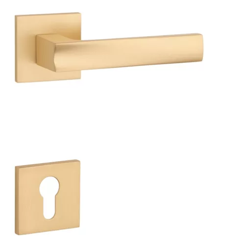 STILE LIMA Square Q SLIM 7MM Satin gold color - Satin gold color PZ