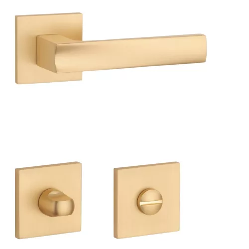 STILE LIMA Square Q SLIM 7MM Satin Gold Color - Satin Gold Color WC
