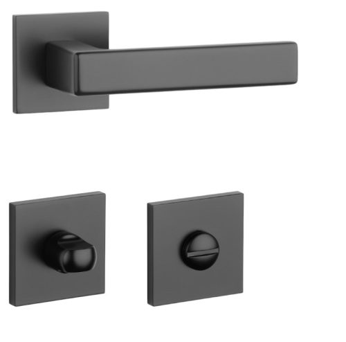 STILE MIIA Quadrat Q SLIM 7MM SCHWARZ Schwarzes WC