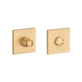   Rozetă pătrată STILE Q SLIM 7MM GOLD SATIN - WC auriu satinat 4x4