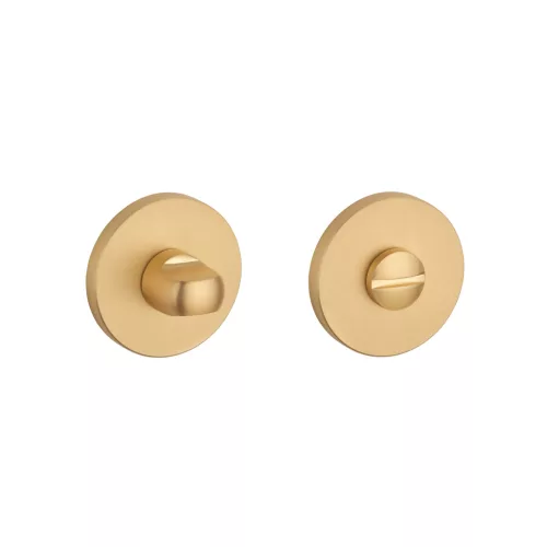 Rozetă rotundă STILE R SLIM 7MM GOLD SATIN - WC auriu satinat 4x4