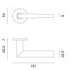 STILE SALTA Rozeta okrúhla R SLIM 7MM PSC - Satén chróm PZ