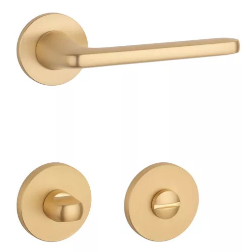 STILE UTA Rozetă rotundă R SLIM 7MM GOLD SATIN - WC auriu satinat