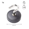 Gumírozott neodímium mágnes átmérője 22 mm kampóval teherbírása 35 kg