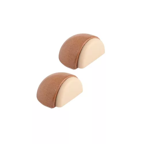 Ajtóütköző 49x38x23mm fa öntapadós+csavarozható tölgyfa 2 db.