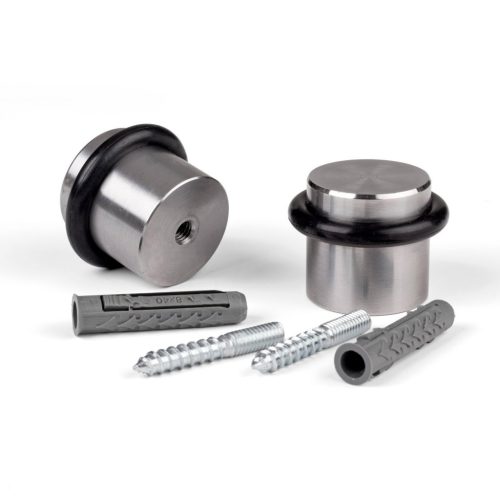 Ajtóütköző átmérő 38x30mm csavarozható rozsdamentes acél 2 db.