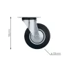 Szállítókerék forgó átmérője 125 mm