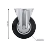 Szállítókerék fix átmérője 125 mm