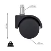 Székgörgő 50 mm átmérőjű STOP/GO puha padlóra