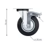 Szállítókerék forgó fékkel átmérője 125 mm