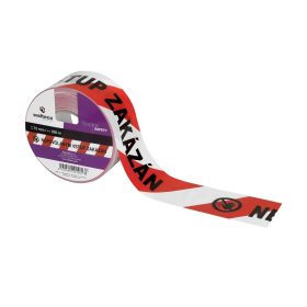   Figyelmeztető szalag piros-fehér illetéktelen belépés tilos 75mmx250m