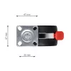 Design bútorkerék 75 mm átmérőjű talppal ellátott forgó fékkel teherbírás 85 kg