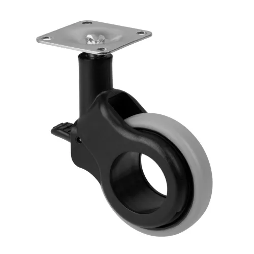Design bútorkerék 60 mm átmérőjű forgó talppal fékkel teherbírás 30 kg