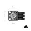 Design bútorgörgő 65 mm átmérőjű forgó talppal teherbírás 60 kg