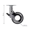 Design bútorgörgő 60 mm átmérőjű forgó talppal fékkel teherbírás 60 kg