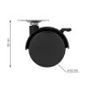 Bútorkerék fékkel átmérő 50 mm teherbírás 45 kg