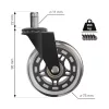 Irodai görgő átmérője 75 mm csap átmérője 11 mm átlátszó teherbírás 50 kg 5 db.