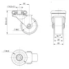 Szerszámkerék puha padlókhoz átmérő 38 mm