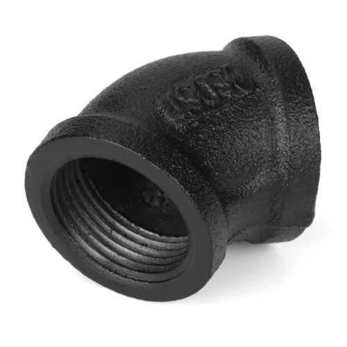 Walteco Rusticline könyök 3/4", 45°, RT-4, fekete