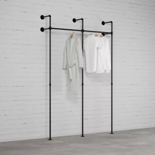 Walteco DARIO II EGYSZEMÉLYES - Rusticline gardróbszekrény szett, falra szerelhető, 2220x2300mm