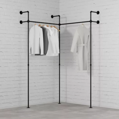 Walteco DARIO II CORNER - Rusticline gardróbszekrény szett, falra szerelhető, 1110x1110x2300mm