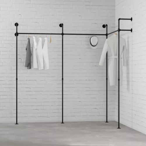 Walteco DARIO III CORNER - Rusticline gardróbszekrény szett, falra szerelhető, 2220x1110x2300mm