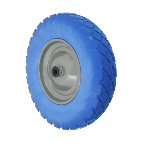 Defekttűrő kerék átmérő 390 mm tengelyátmérő 20 mm kék gumi teherbírás 200 kg