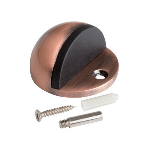 Ajtóütköző átmérő 44x25mm csavarozható antik réz