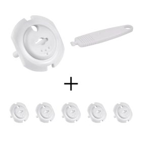 Gyermekbiztonsági zár elektromos konnektorokhoz 6 + 1 db.