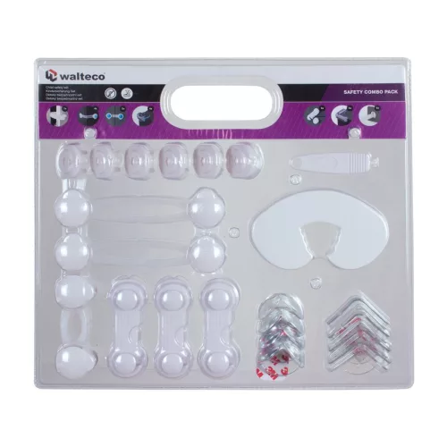 Gyermekbiztonsági zár készlet 28 darabos.