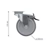 Műszerkerék forgó fékkel átmérő 100 mm