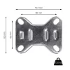 Szállítókerék fix 100 mm átmérőjű nejlon