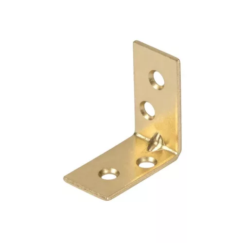 Csatlakozó szögidom 30x30x15mm sárgaréz bevonatú