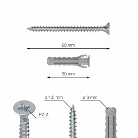 Horgonycsavarok átmérő 45x60mm 18 db.