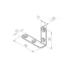 Csatlakozó szögidom 30x40x10mm jobbos horganyzott