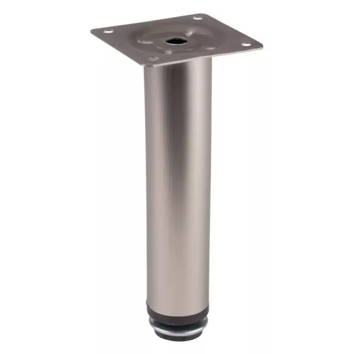 Kerek bútorláb átmérő 30 mm magasság 150 mm állítócsavarral együtt matt nikkel