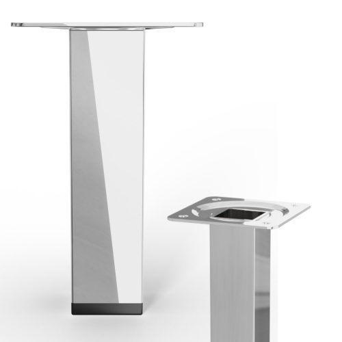 Bútorláb négyzet alakú 25x25x100mm króm