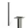 Kerek bútorláb 30 mm átmérőjű 400 mm magas rozsdamentes acél kivitelben